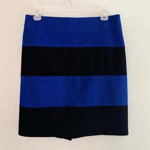 Banana Republic Black and Blue Striped Skirt